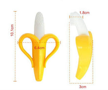 Load image into Gallery viewer, Infant Baby Teether Toy Silicone Banana Corn Baby Teethers Toy Soothing Teething Pacifier Chew Infant Oral Tooth Brush 7-9Months